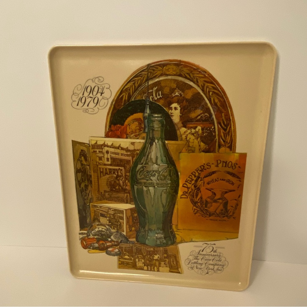 Vintage Coca-Cola Tray Brookpark Ohio 75th Anniversary 1904-1979 Made in USA